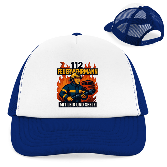 Retro Trucker Cap Feuerwehrmann 112 – Mit Leib und Seele | Feuerwehr Cap