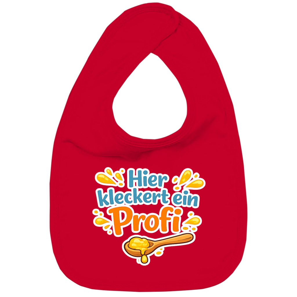 Kinder Bio Lätzchen mit Spruch „Hier kleckert ein Profi“ – Baby & Kleinkind