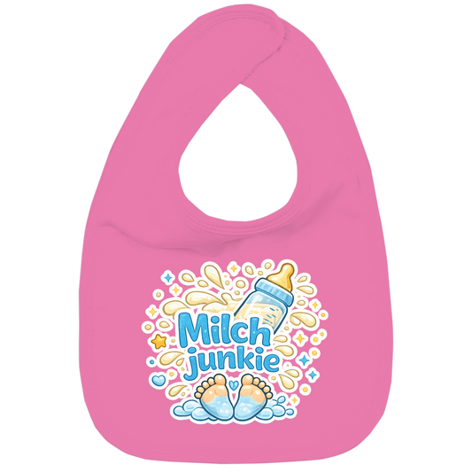 Kinder Bio Lätzchen „Milchjunkie“ – Baby & Kleinkind Lätzchen aus Baumwolle