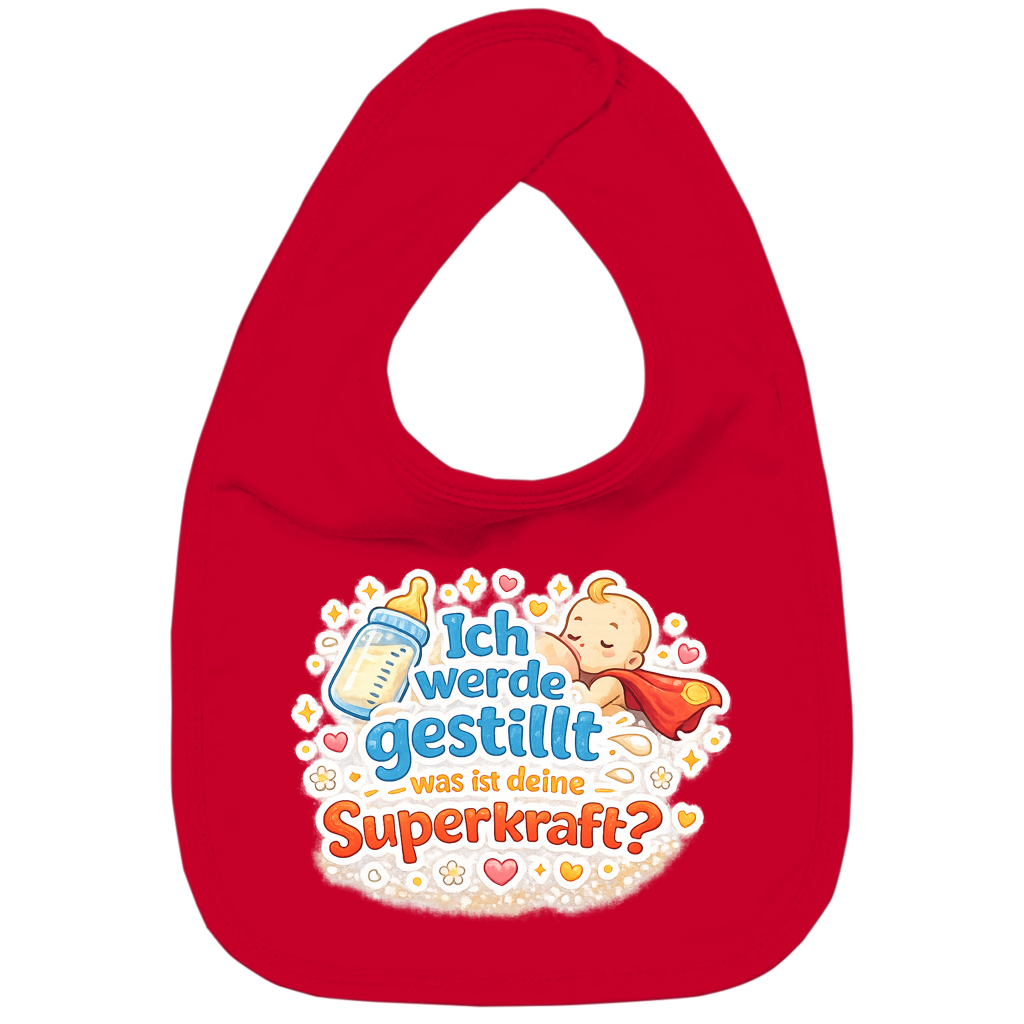 Kinder Bio Lätzchen „Ich werde gestillt – was ist deine Superkraft?“ – Baby & Kleinkind