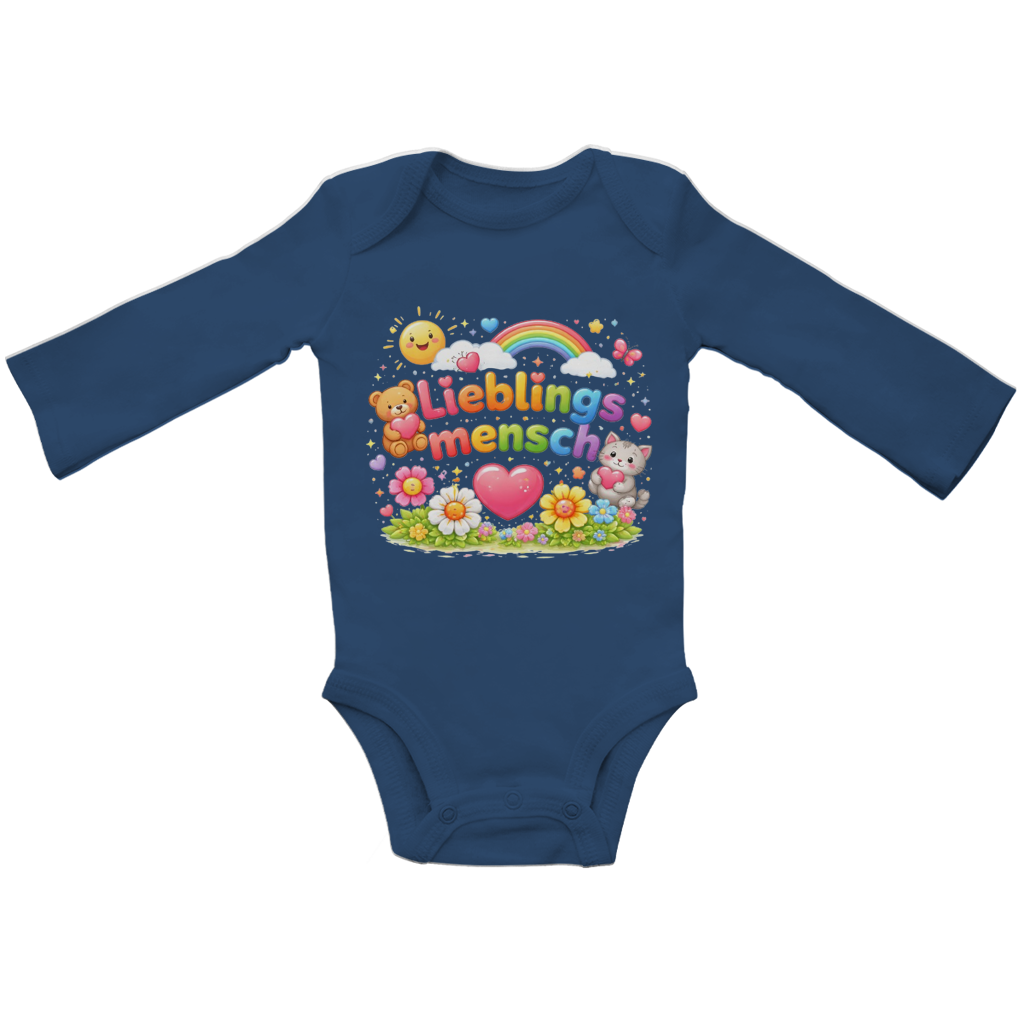 Baby Bio Bodysuit Langarm „Lieblingsmensch“ – Nachhaltiger Baby Overall