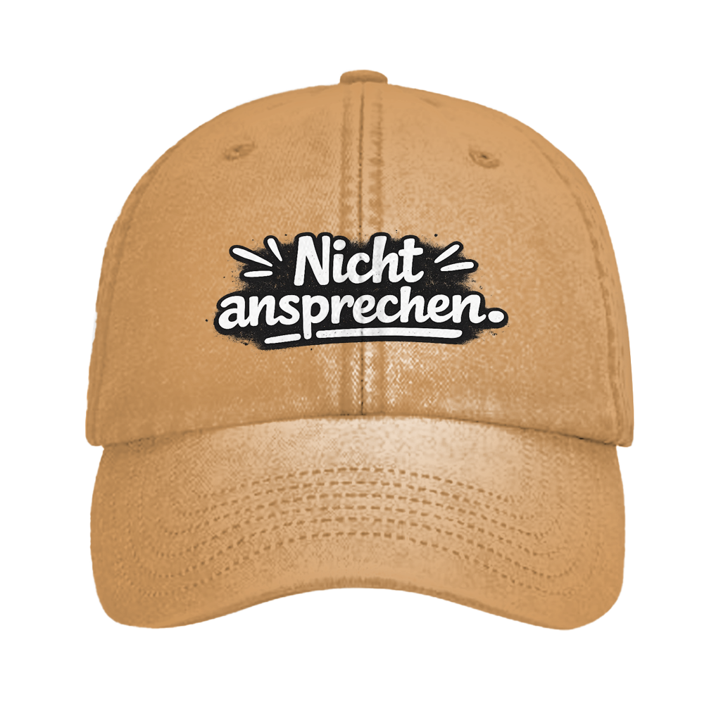 Vintage Cap „Nicht ansprechen“ – Unisex Basecap im Used Look