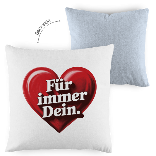 Kopfkissen zweifarbig „Für immer dein“ – Valentinstag Geschenk für Paare