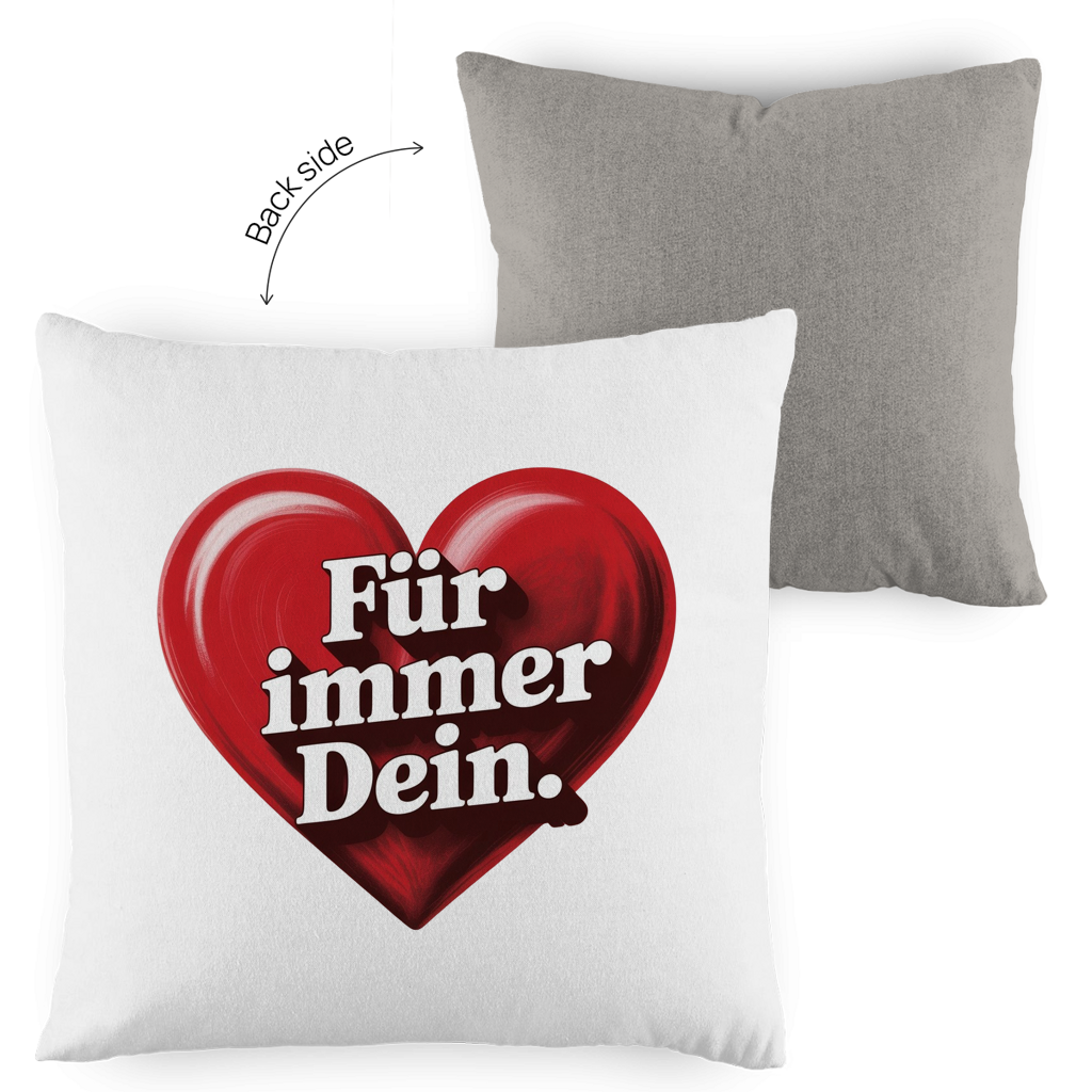 Kopfkissen zweifarbig „Für immer dein“ – Valentinstag Geschenk für Paare
