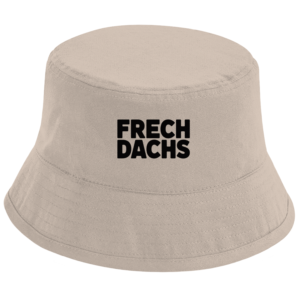 Bucket Hat „Frechdachs“ – Unisex Statement Hut aus Bio-Baumwolle mit UPF50+