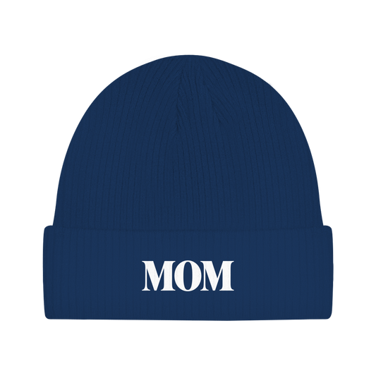 Beanie „MOM“ – Unisex Statement Beanie aus Bio-Baumwolle, weich & bequem