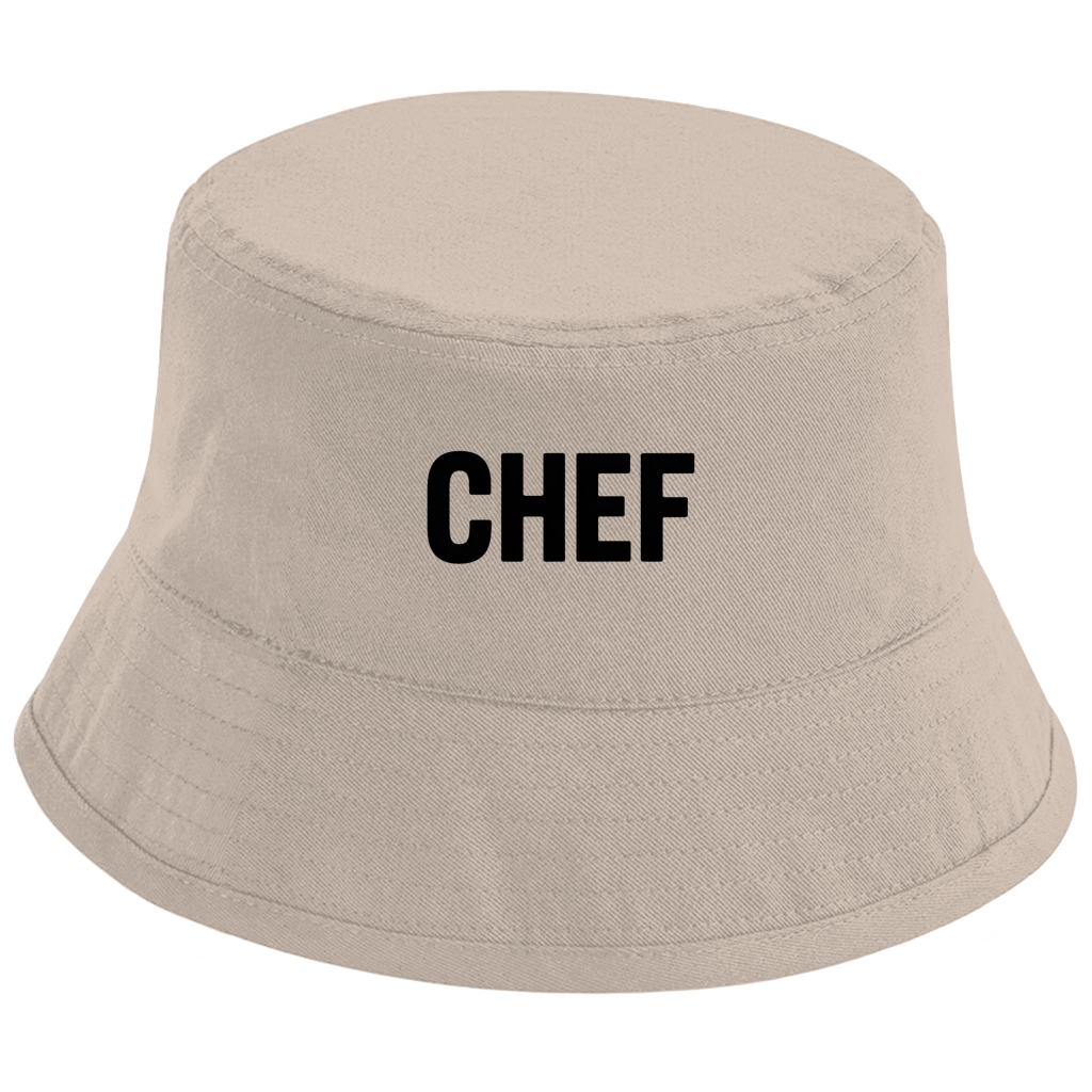 Bucket Hat „Chef“ – Unisex Statement Hut aus Bio-Baumwolle mit UPF50+