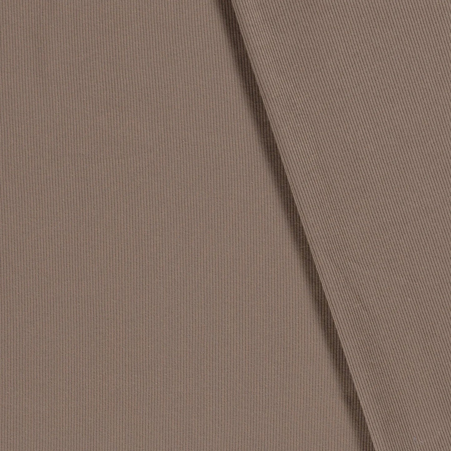 Rib Jersey Stoff Uni Braun-Taupe 0,5m