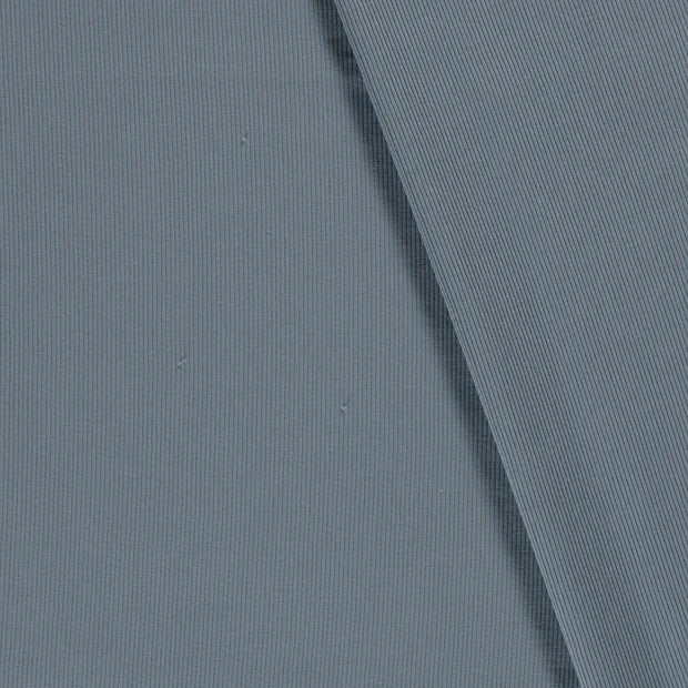 Rib Jersey Stoff Stahlblau 0,5m
