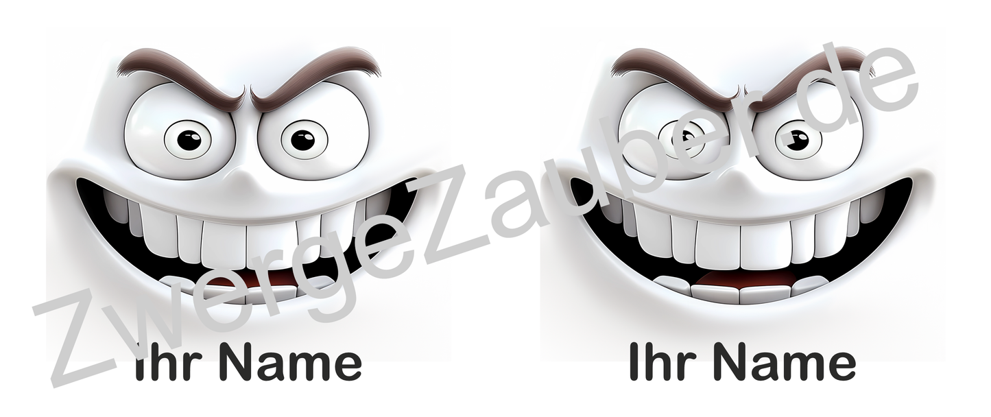 Lustige 3D-Gesicht Tasse personalisiert mit Namen – Geschenk Büro & Familie