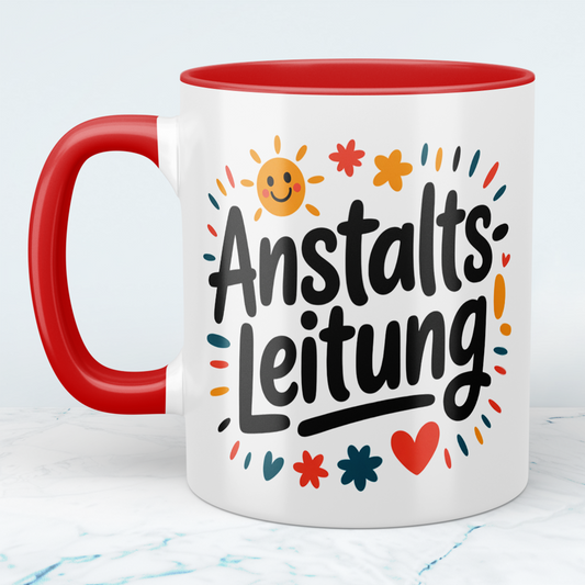 Witzige Kaffeetasse für die Anstaltsleitung – Humorvoller Bürobegleiter für Arbeitskollegen!