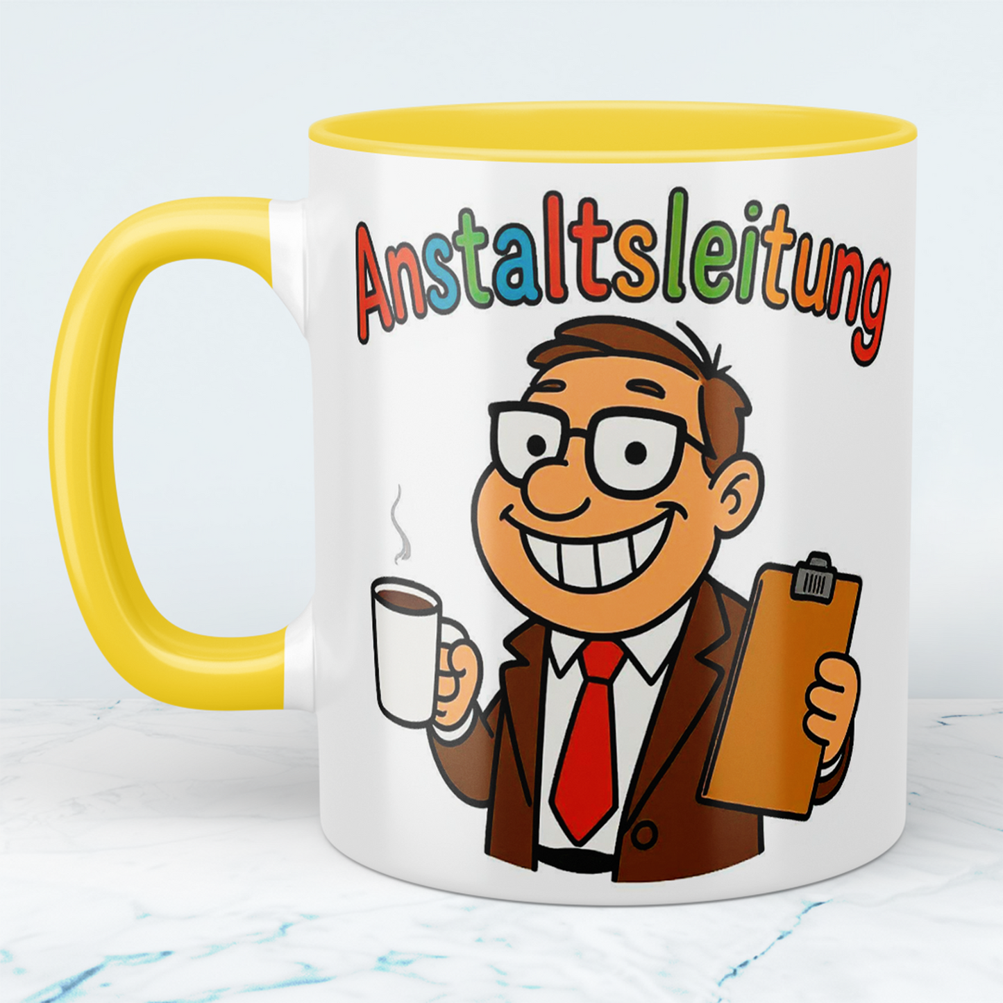 Kolleginnen- und Kollegen-Tasse „Anstaltsleitung“ – Lustiger Spruch für den Arbeitsplatz