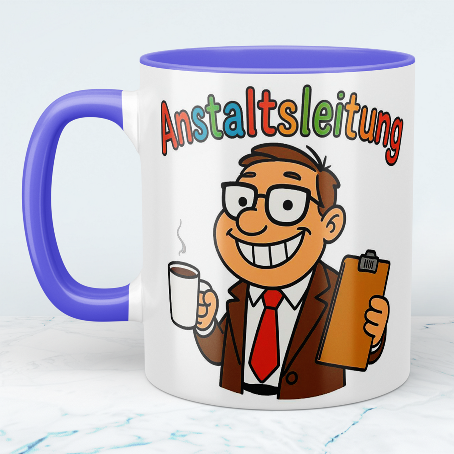 Kolleginnen- und Kollegen-Tasse „Anstaltsleitung“ – Lustiger Spruch für den Arbeitsplatz