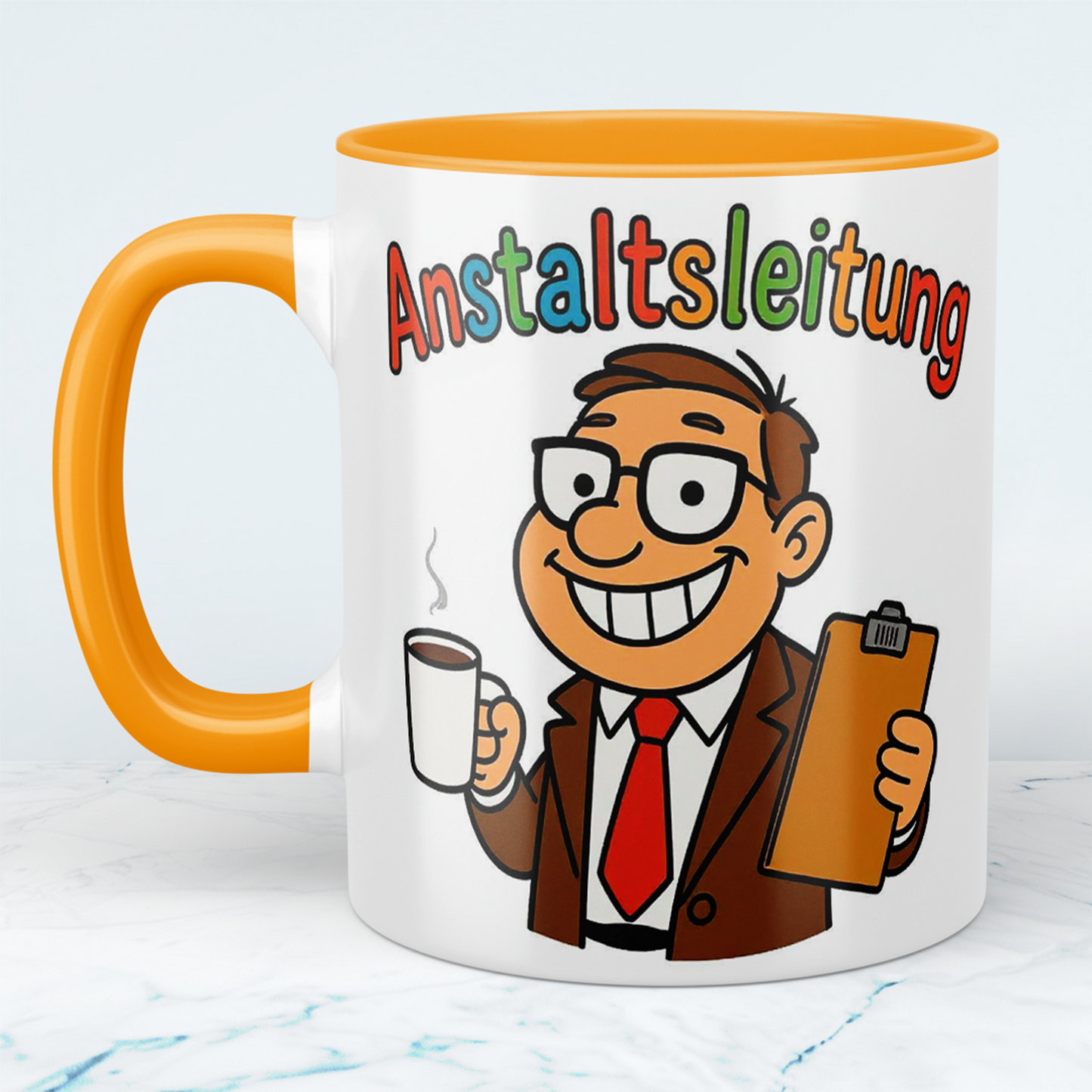 Kolleginnen- und Kollegen-Tasse „Anstaltsleitung“ – Lustiger Spruch für den Arbeitsplatz