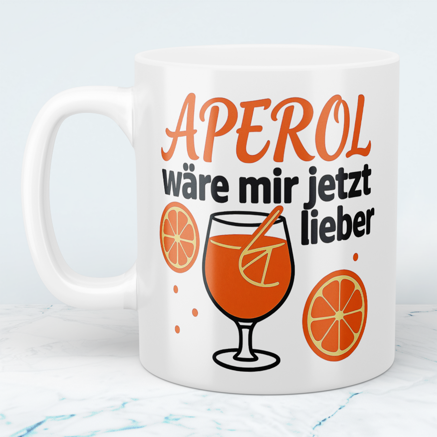 Lustige Büro-Tasse für Kollegen Spruch: APEROL wäre mir jetzt lieber – Perfektes Geschenk für humorvolle Momente im Arbeitsalltag!