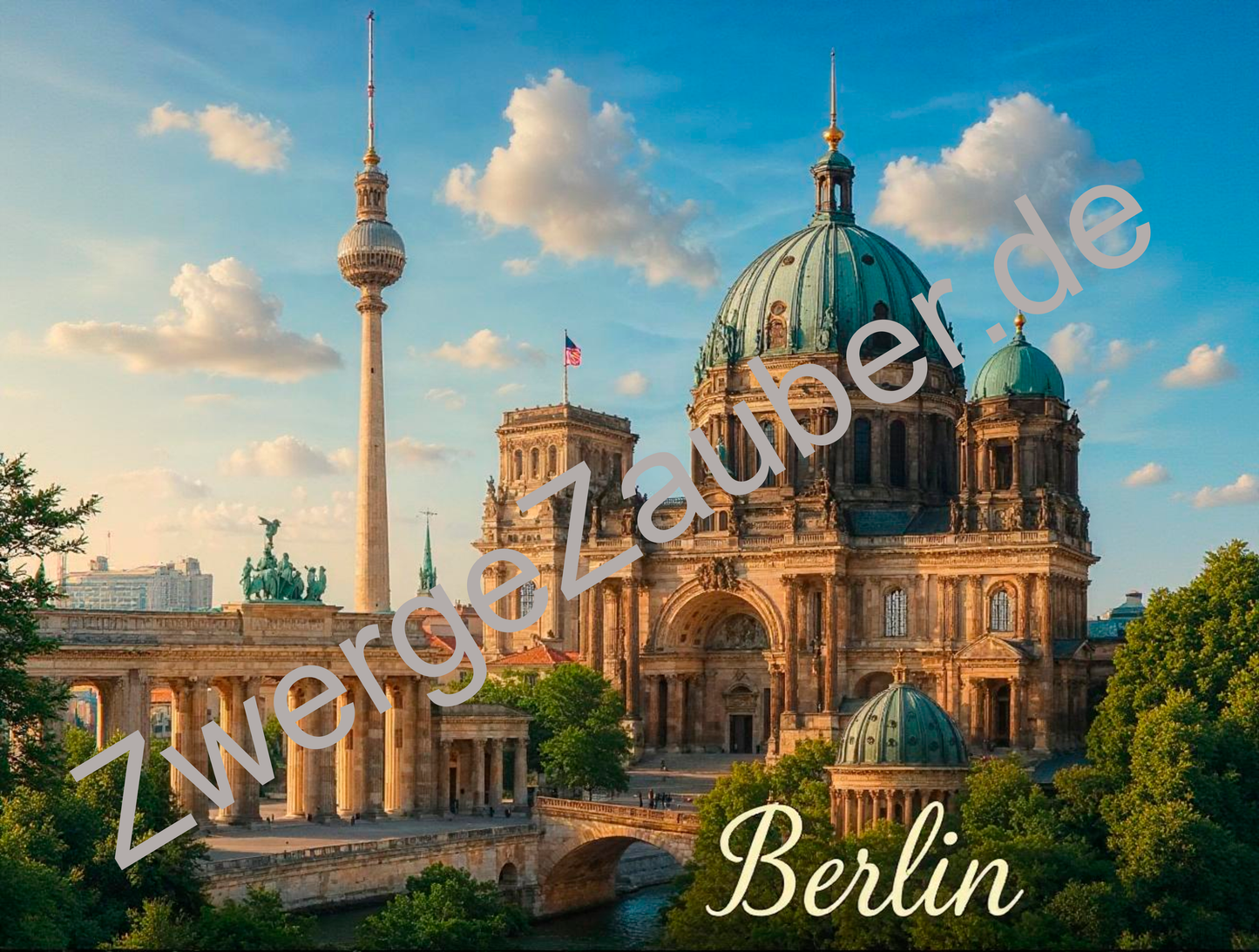 Entdecke Berlin: Stilvolles Mauspad mit berühmten Sehenswürdigkeiten