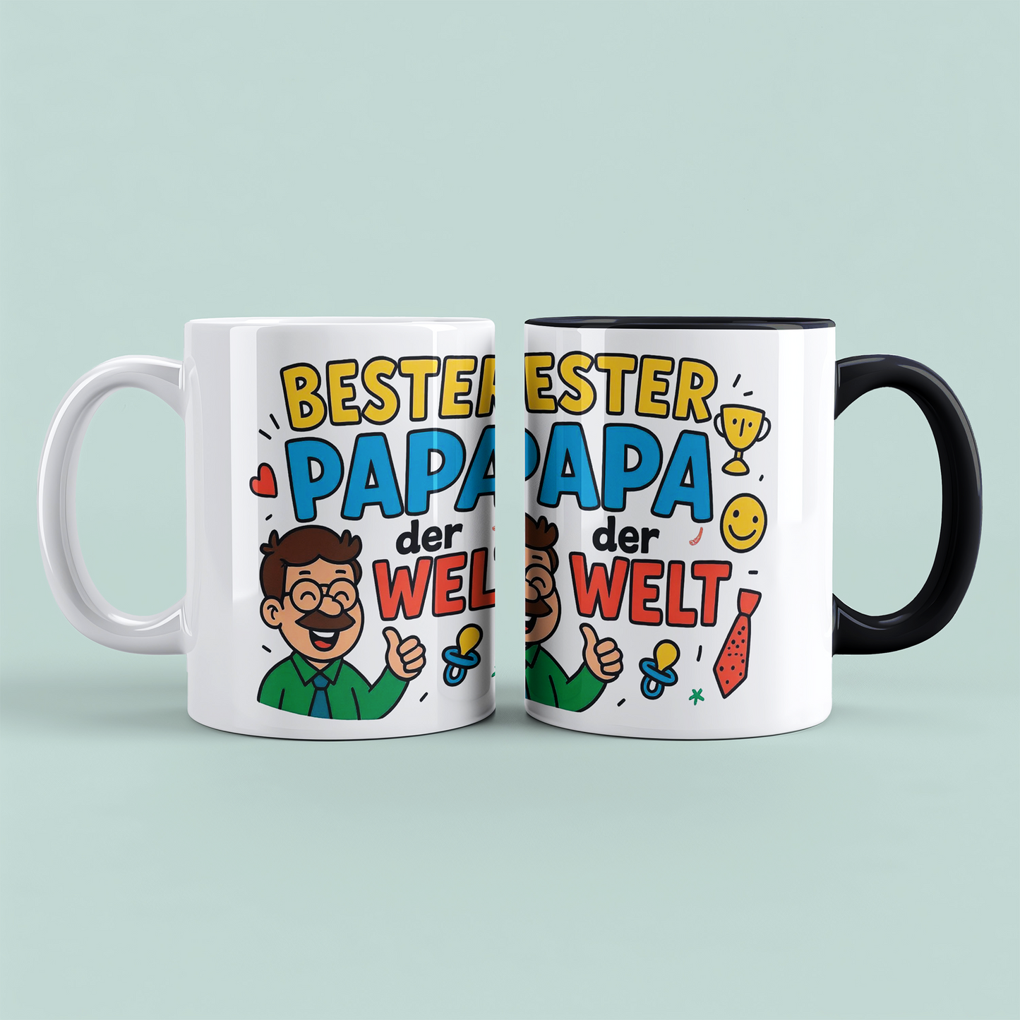 Bester Papa der Welt – Lustige Bedruckte Tasse für den Superhelden Papa