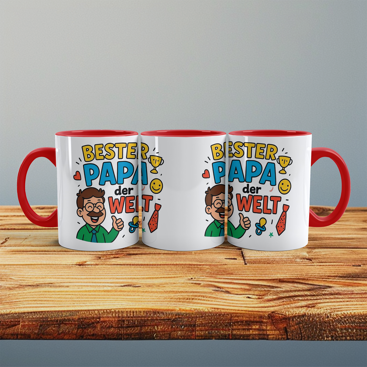 Bester Papa der Welt – Lustige Bedruckte Tasse für den Superhelden Papa