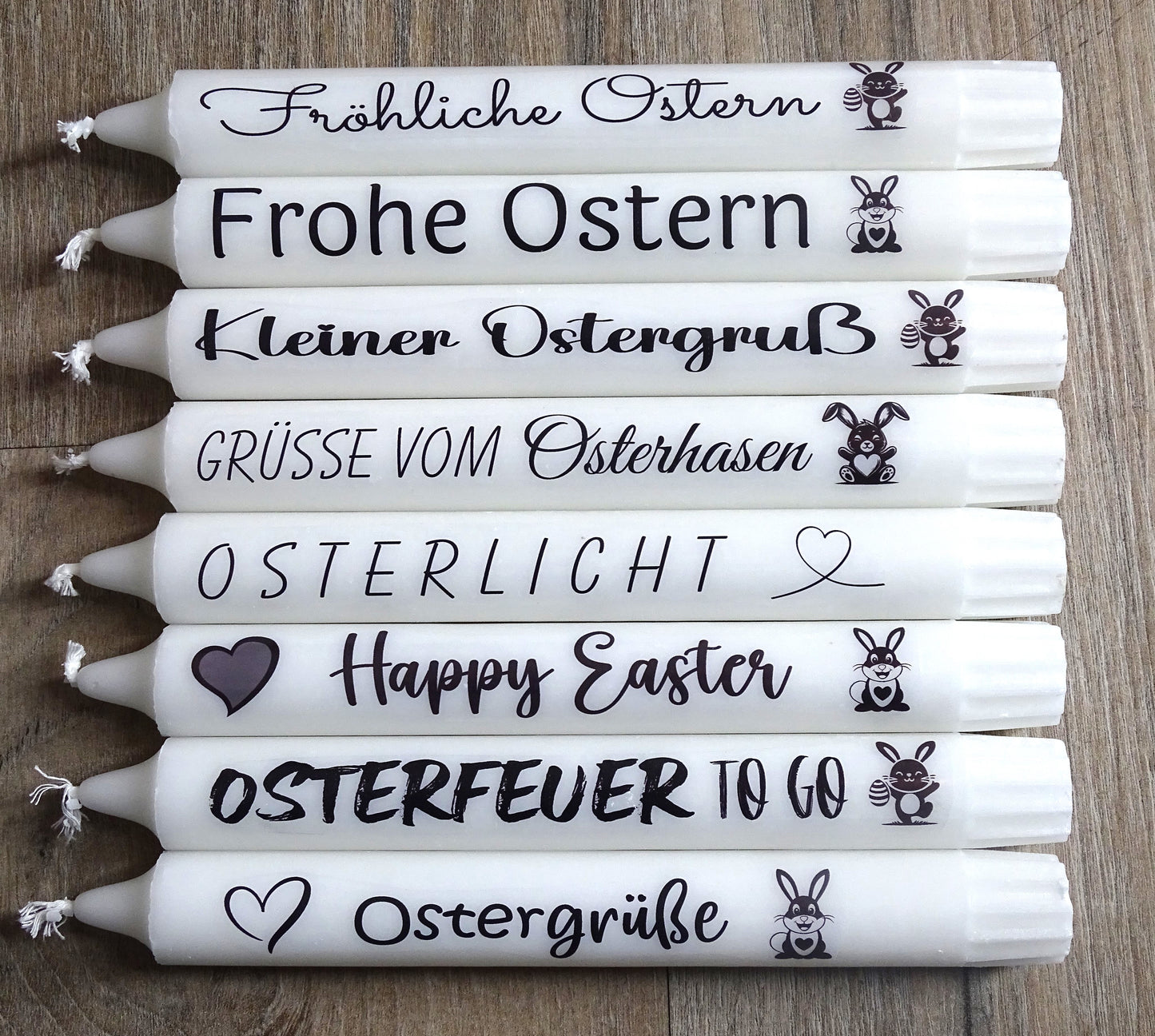 Kerze mit Spruch, Motto: LIEBLINGSMIX 2, schönes Geschenk, Stabkerze mit Botschaft, viele Sprüche auswählbar