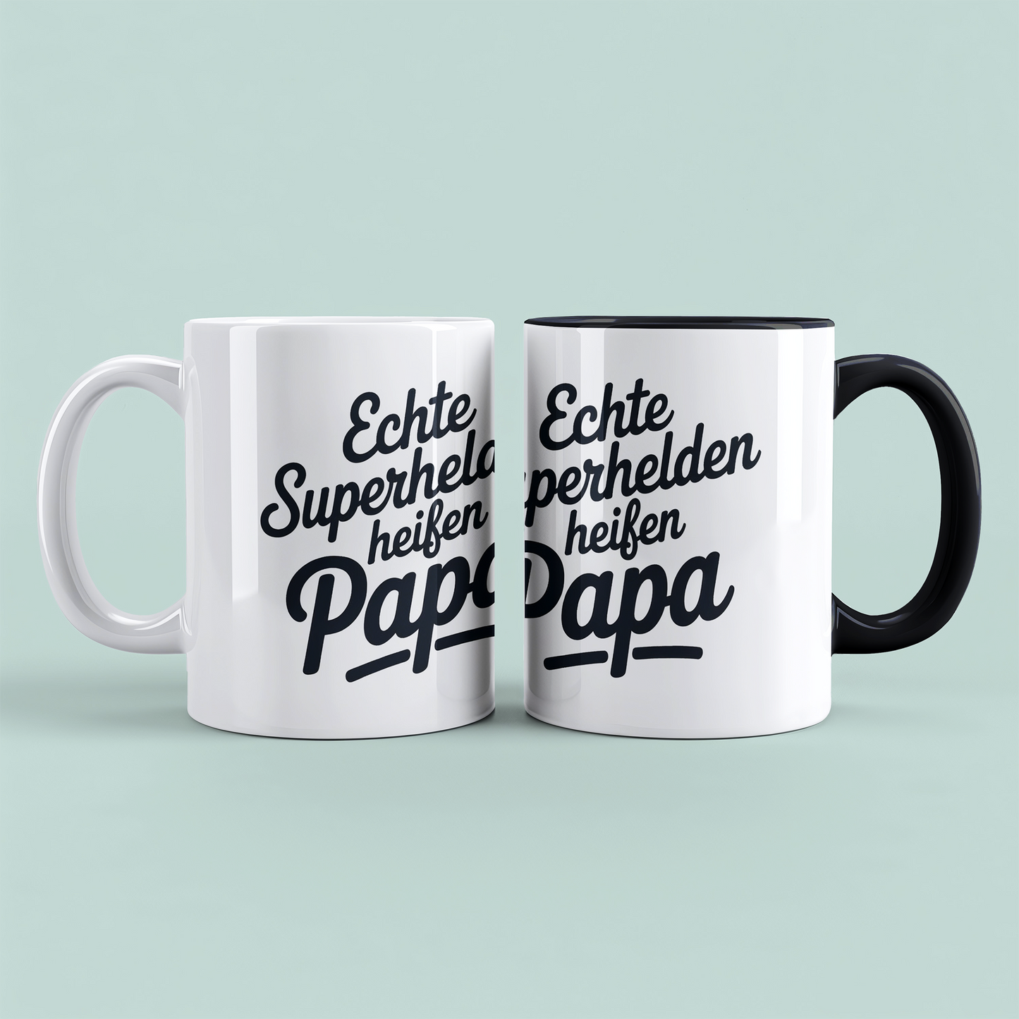 Einzigartige Tasse für Väter – Echte Superhelden heißen Papa – Ideal als Geschenk!