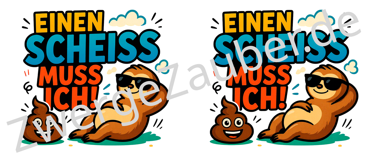 Lustige, humorvolle Kaffeetasse: 'Einen Scheiss muss ich!' für entspannte Arbeitstage
