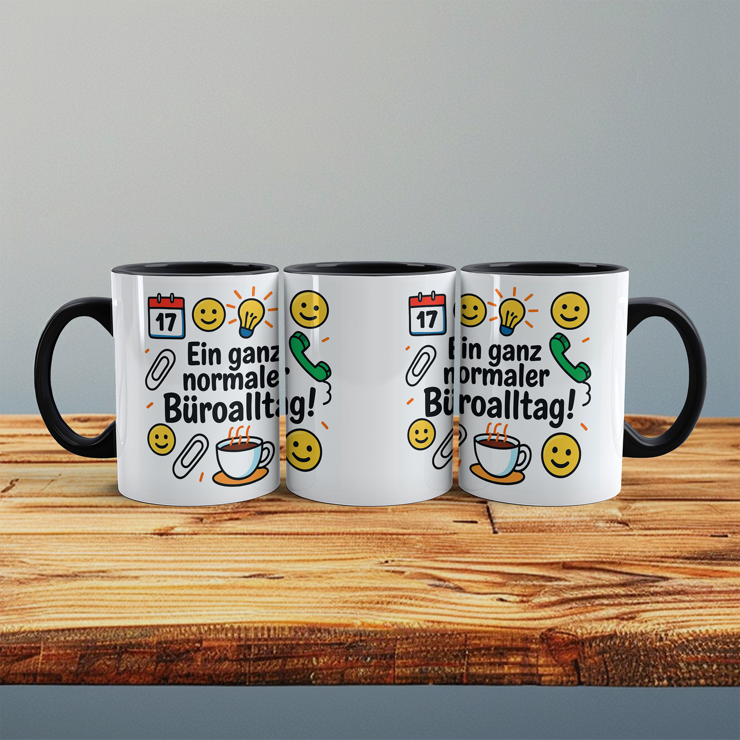 Lustige humorvolle Kaffee - Tasse für Arbeitskollegen: Ein ganz normaler Büroalltag!
