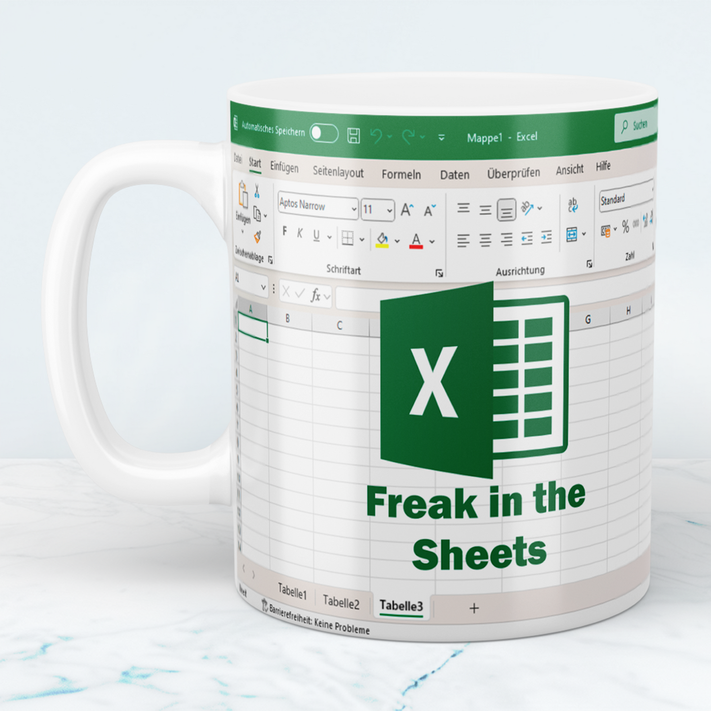 Mug with print "Freak in the Sheets", funny mug, gift idea
