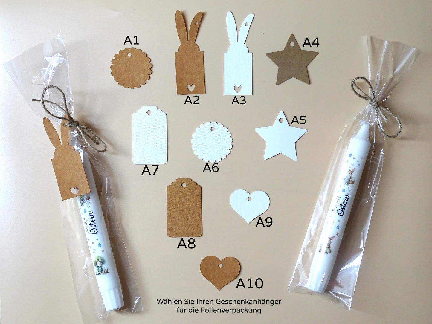 Kerze mit Spruch, Motto: LIEBLINGSMIX 2, schönes Geschenk, Stabkerze mit Botschaft, viele Sprüche auswählbar