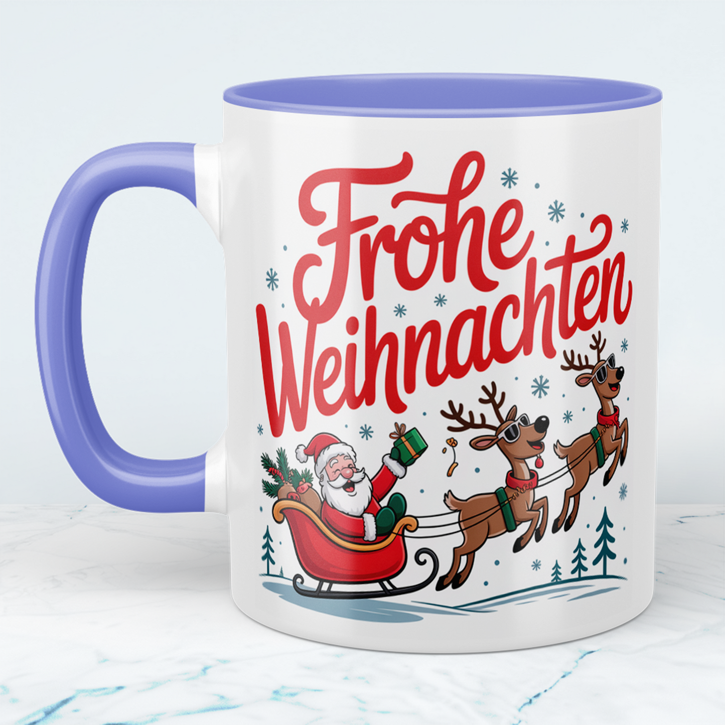 Festliche Weihnachtstasse mit Spruch „Frohe Weihnachten" – ein besonderes Geschenk für die schönste Zeit des Jahres!
