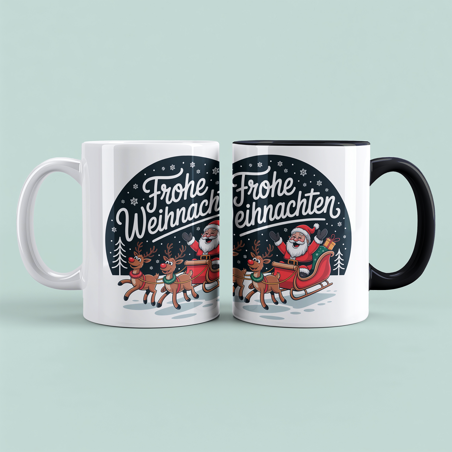 Wunderschöne Weihnachtstasse mit dem Spruch „Frohe Weihnachten“ – ein ideales Geschenk für die Feiertage!