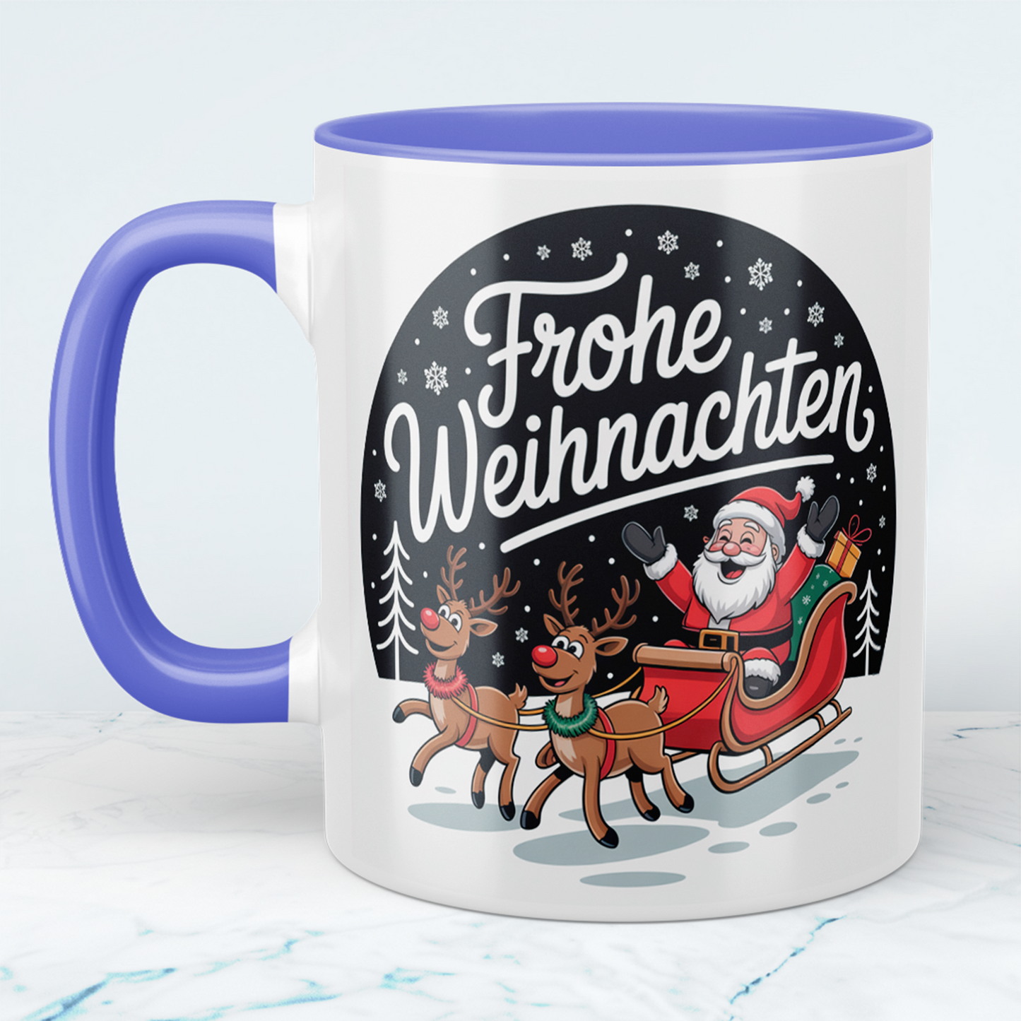 Wunderschöne Weihnachtstasse mit dem Spruch „Frohe Weihnachten“ – ein ideales Geschenk für die Feiertage!