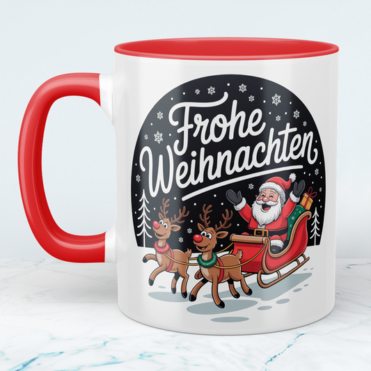 Wunderschöne Weihnachtstasse mit dem Spruch „Frohe Weihnachten“ – ein ideales Geschenk für die Feiertage!