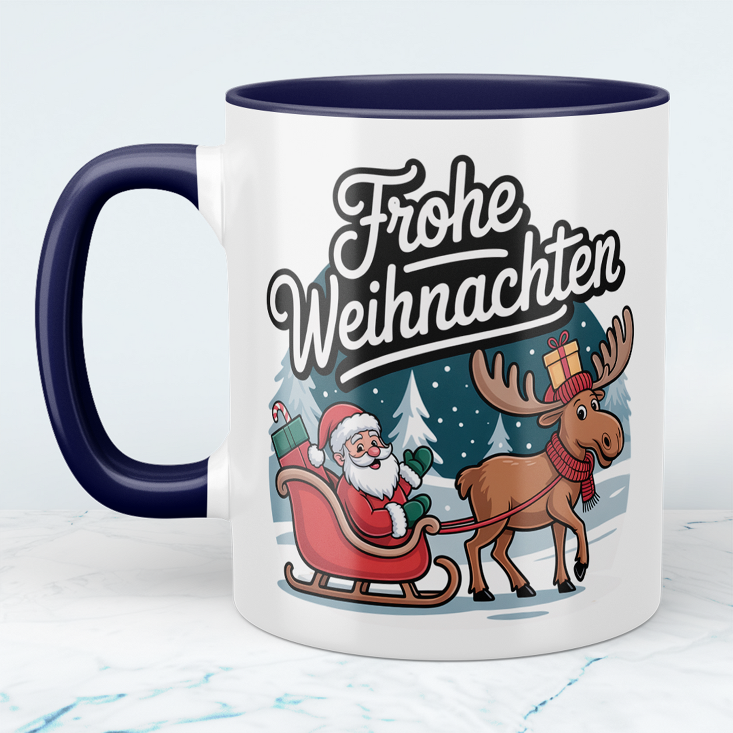 Frohe Weihnachten! Handgemachte Weihnachtstasse mit liebevollem Spruch – perfektes Geschenk für deine Liebsten!