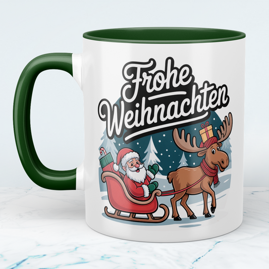 Frohe Weihnachten! Handgemachte Weihnachtstasse mit liebevollem Spruch – perfektes Geschenk für deine Liebsten!