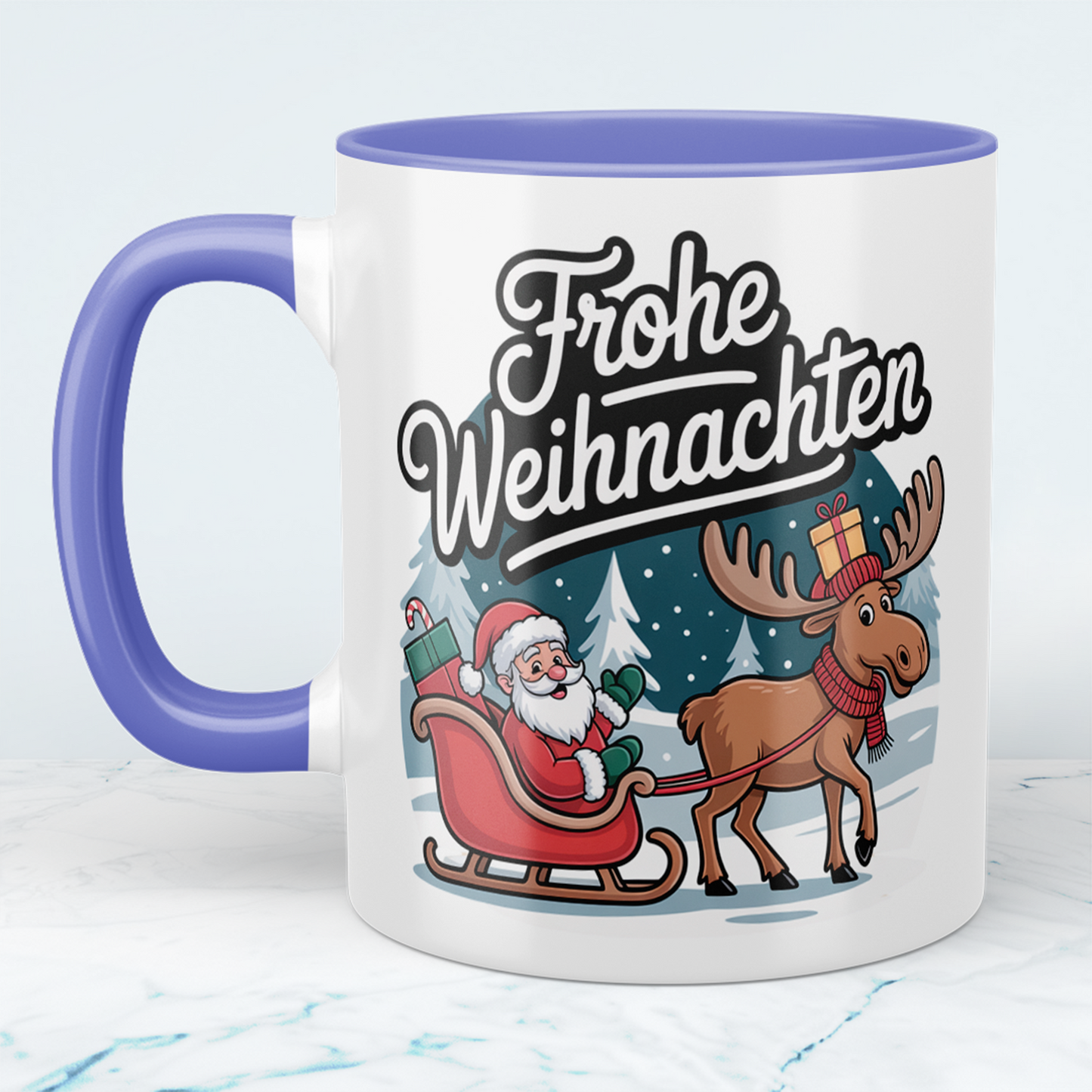 Frohe Weihnachten! Handgemachte Weihnachtstasse mit liebevollem Spruch – perfektes Geschenk für deine Liebsten!