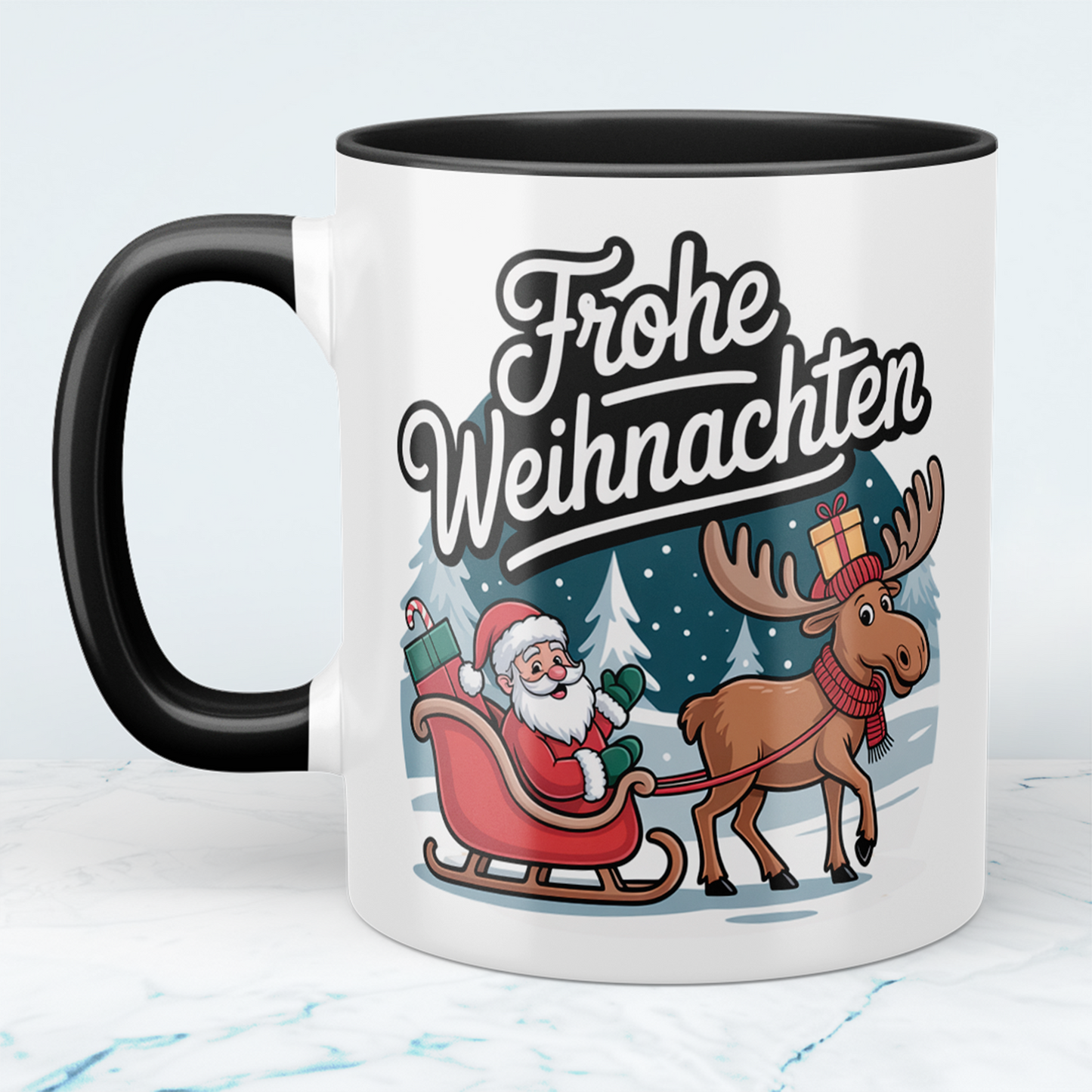 Frohe Weihnachten! Handgemachte Weihnachtstasse mit liebevollem Spruch – perfektes Geschenk für deine Liebsten!
