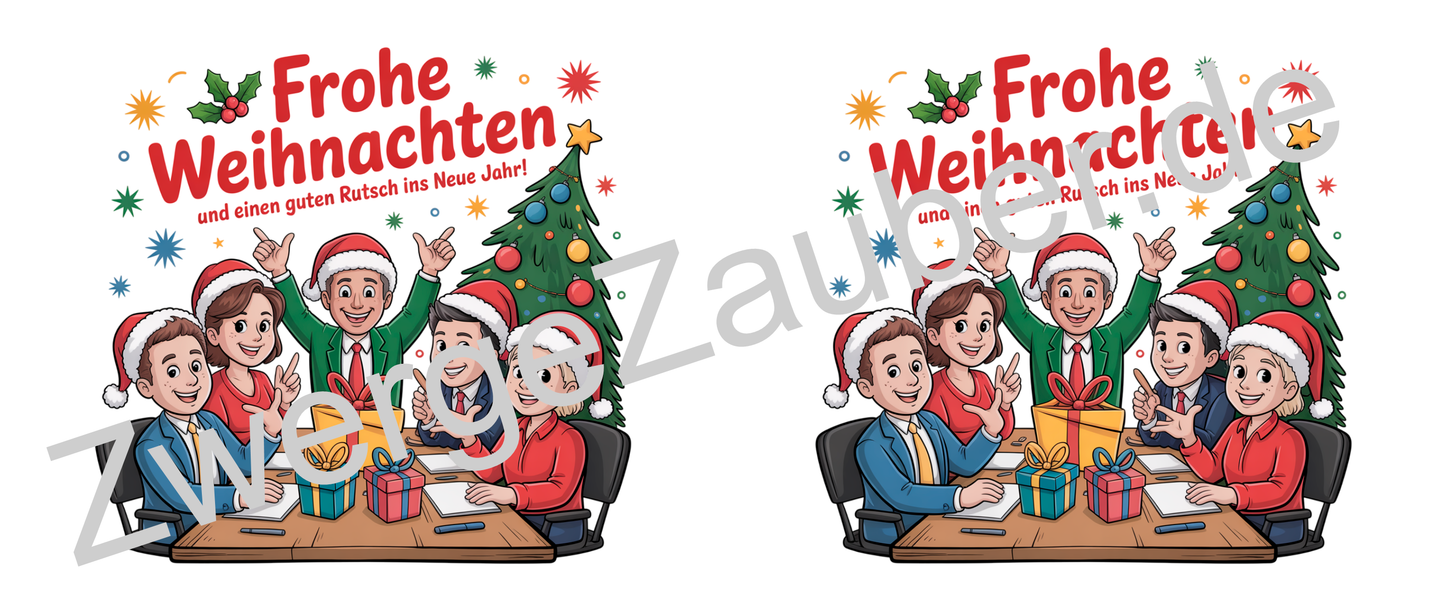 Weihnachtstasse Frohe Weihnachten & guten Rutsch – Geschenkidee für Freunde, Kollegen, Büro & Teams!