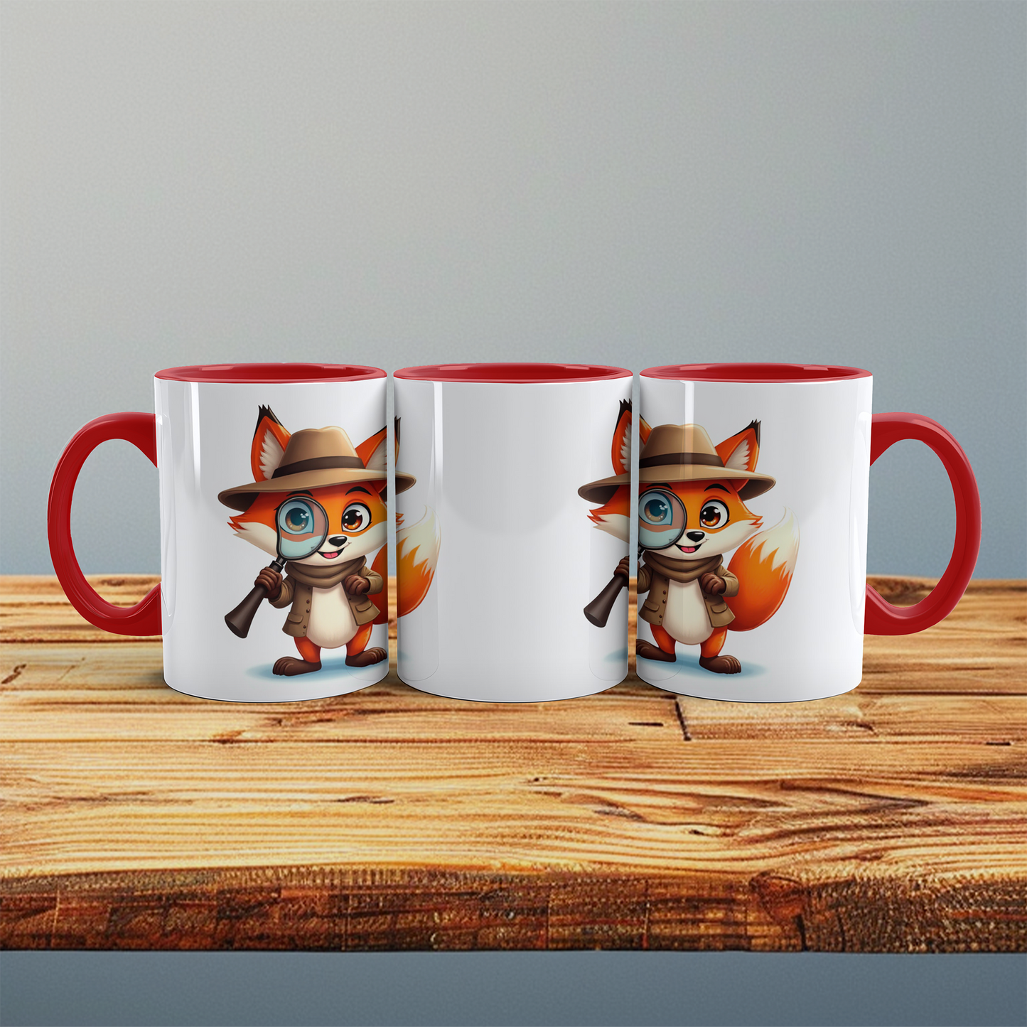 Niedliche Fuchs-Kindertasse – Lustiger Druck für kleine Abenteuerlustige