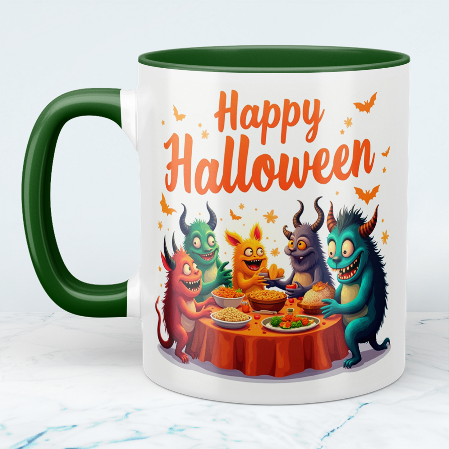 Lustige, bedruckte Happy Halloween Tasse – Perfektes Geschenk für die gruselige Henkersmahlzeit!