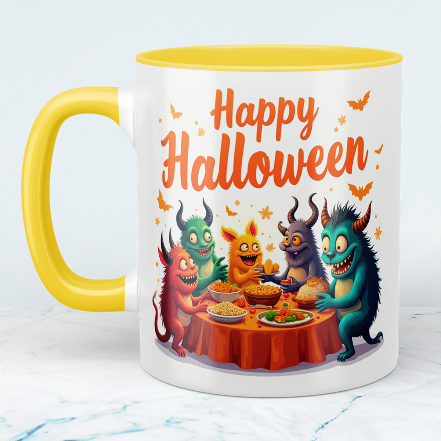 Lustige, bedruckte Happy Halloween Tasse – Perfektes Geschenk für die gruselige Henkersmahlzeit!