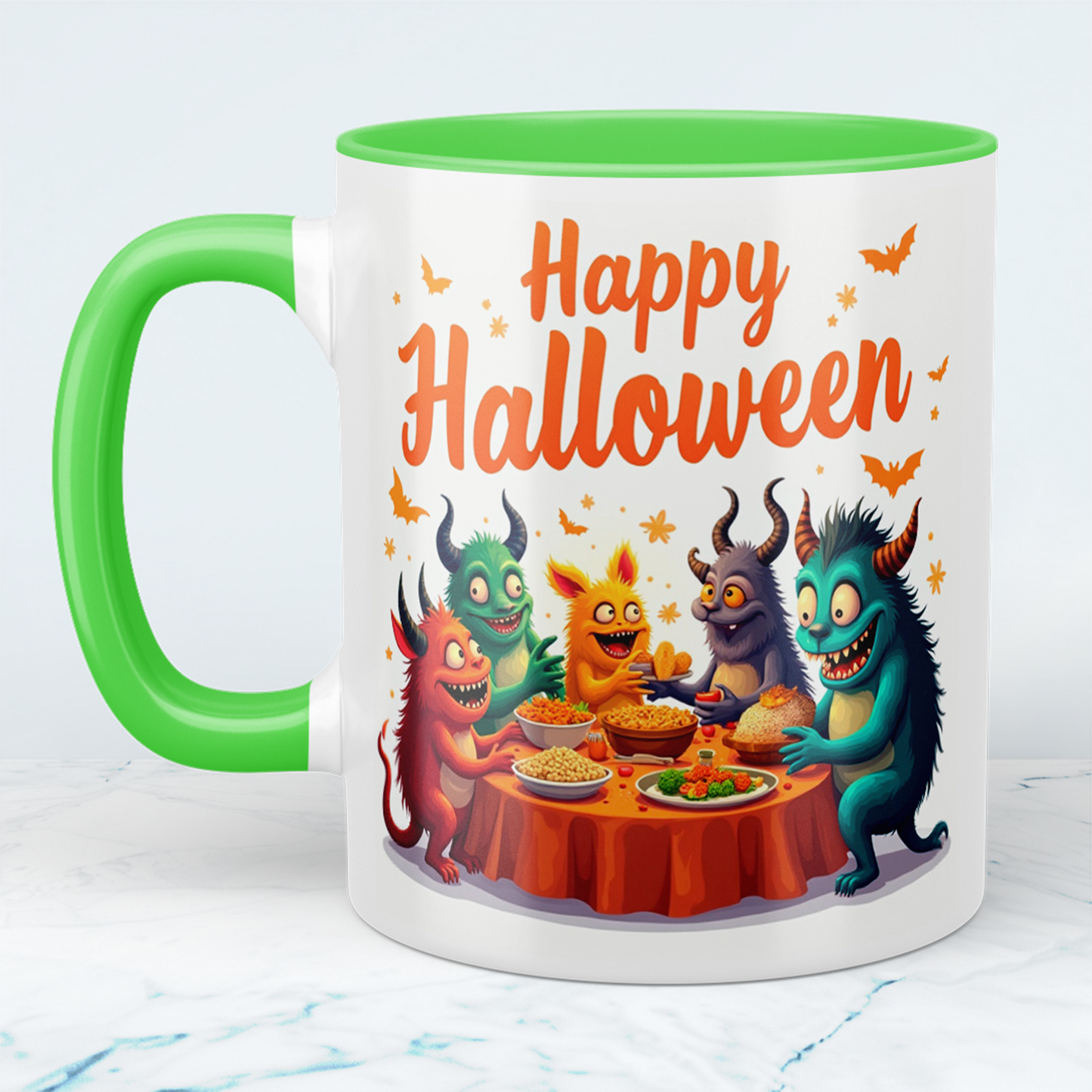 Lustige, bedruckte Happy Halloween Tasse – Perfektes Geschenk für die gruselige Henkersmahlzeit!