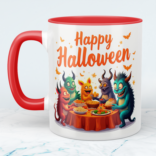Lustige, bedruckte Happy Halloween Tasse – Perfektes Geschenk für die gruselige Henkersmahlzeit!