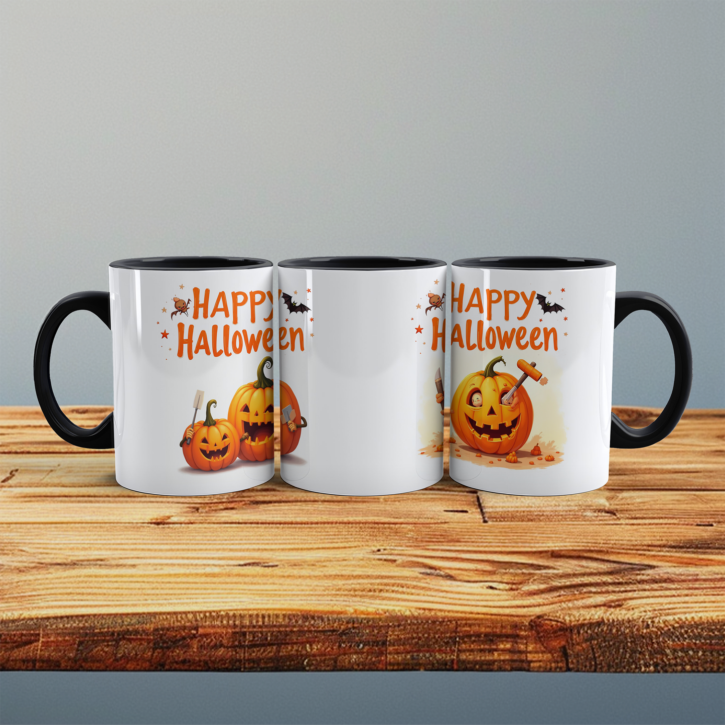 Lustige Halloween Tasse mit Kürbissen – Bedruckter Becher für gruselige Kaffeepausen und schaurigen Spaß!
