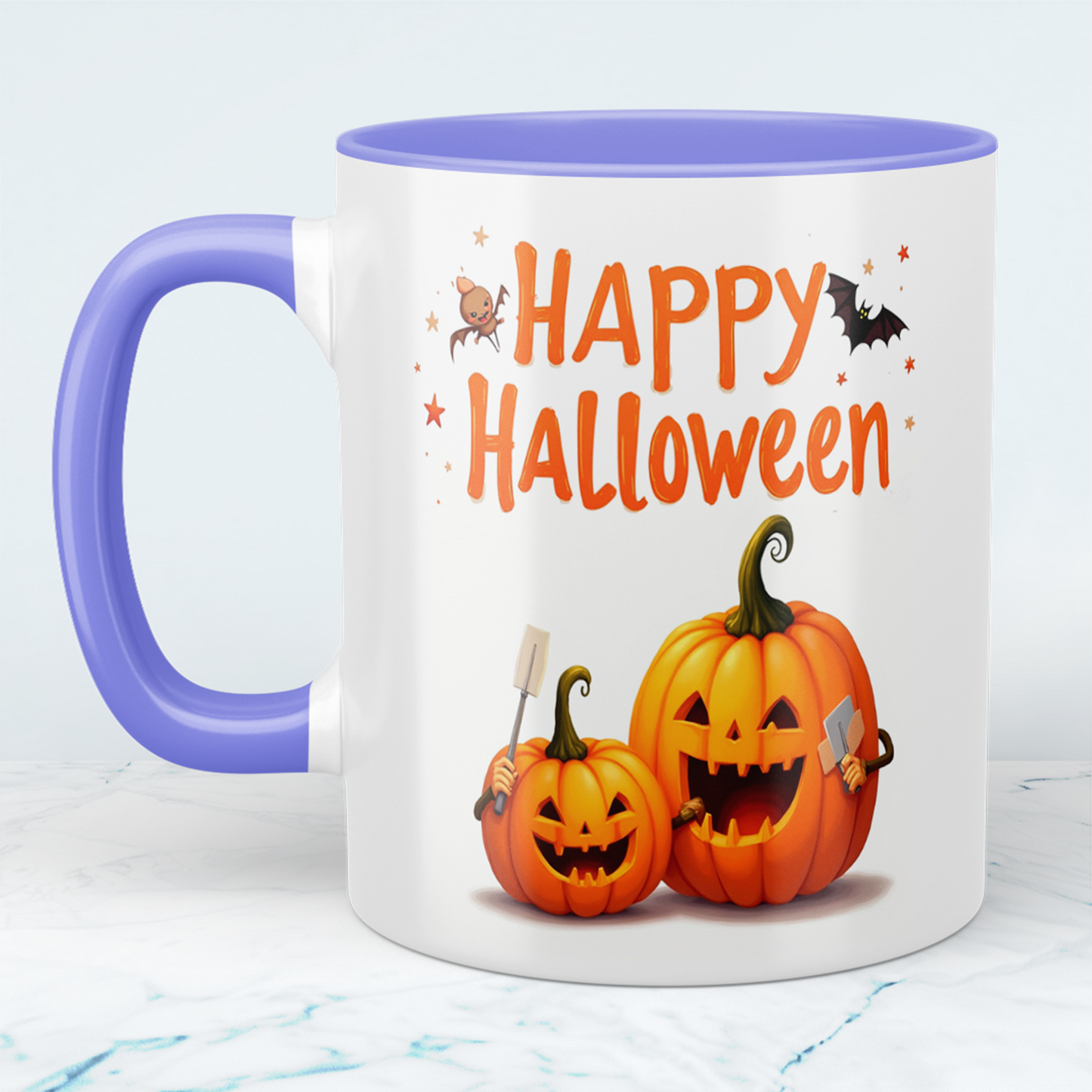 Lustige Halloween Tasse mit Kürbissen – Bedruckter Becher für gruselige Kaffeepausen und schaurigen Spaß!