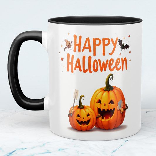 Lustige Halloween Tasse mit Kürbissen – Bedruckter Becher für gruselige Kaffeepausen und schaurigen Spaß!