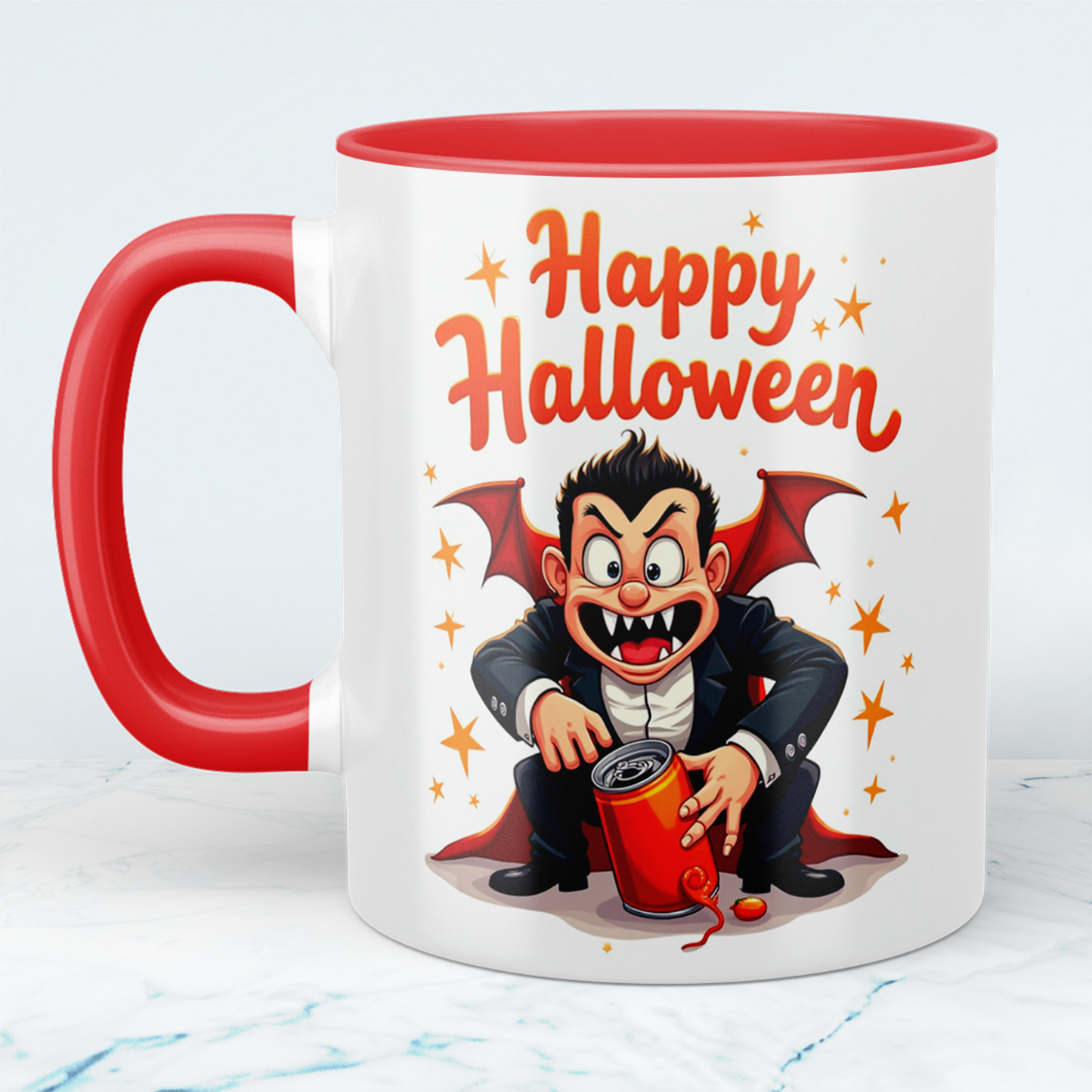 Fantasievolle Happy Halloween Tasse mit lustiger Drachenfigur – Das perfekte Geschenk für Halloween-Fans!
