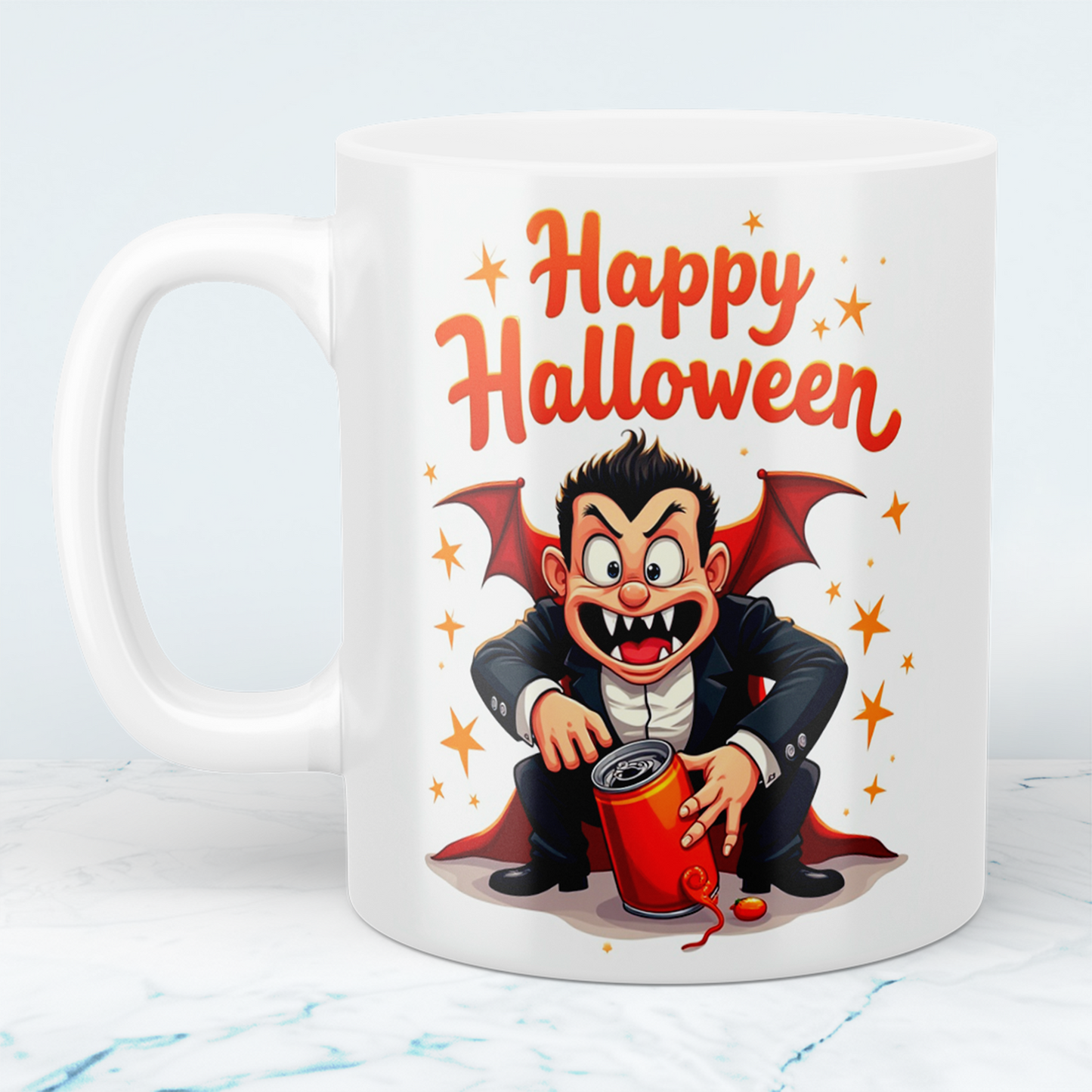 Fantasievolle Happy Halloween Tasse mit lustiger Drachenfigur – Das perfekte Geschenk für Halloween-Fans!