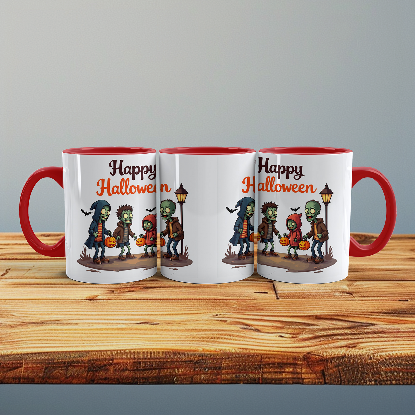 Lustige Happy Halloween Tasse – Bedruckte mit gruseligen Figuren, perfekt als Geschenk für Halloween-Fans!