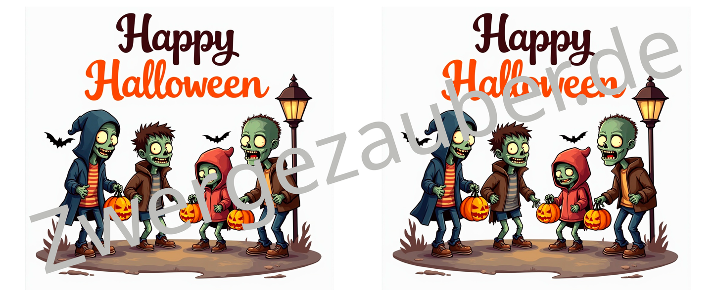Lustige Happy Halloween Tasse – Bedruckte mit gruseligen Figuren, perfekt als Geschenk für Halloween-Fans!