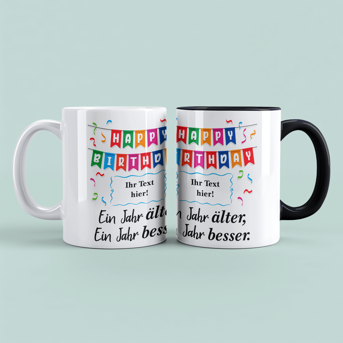 Personalisierte Happy Birthday Tasse – Bedruckte Tasse – Einzigartiges Geschenk zum Geburtstag